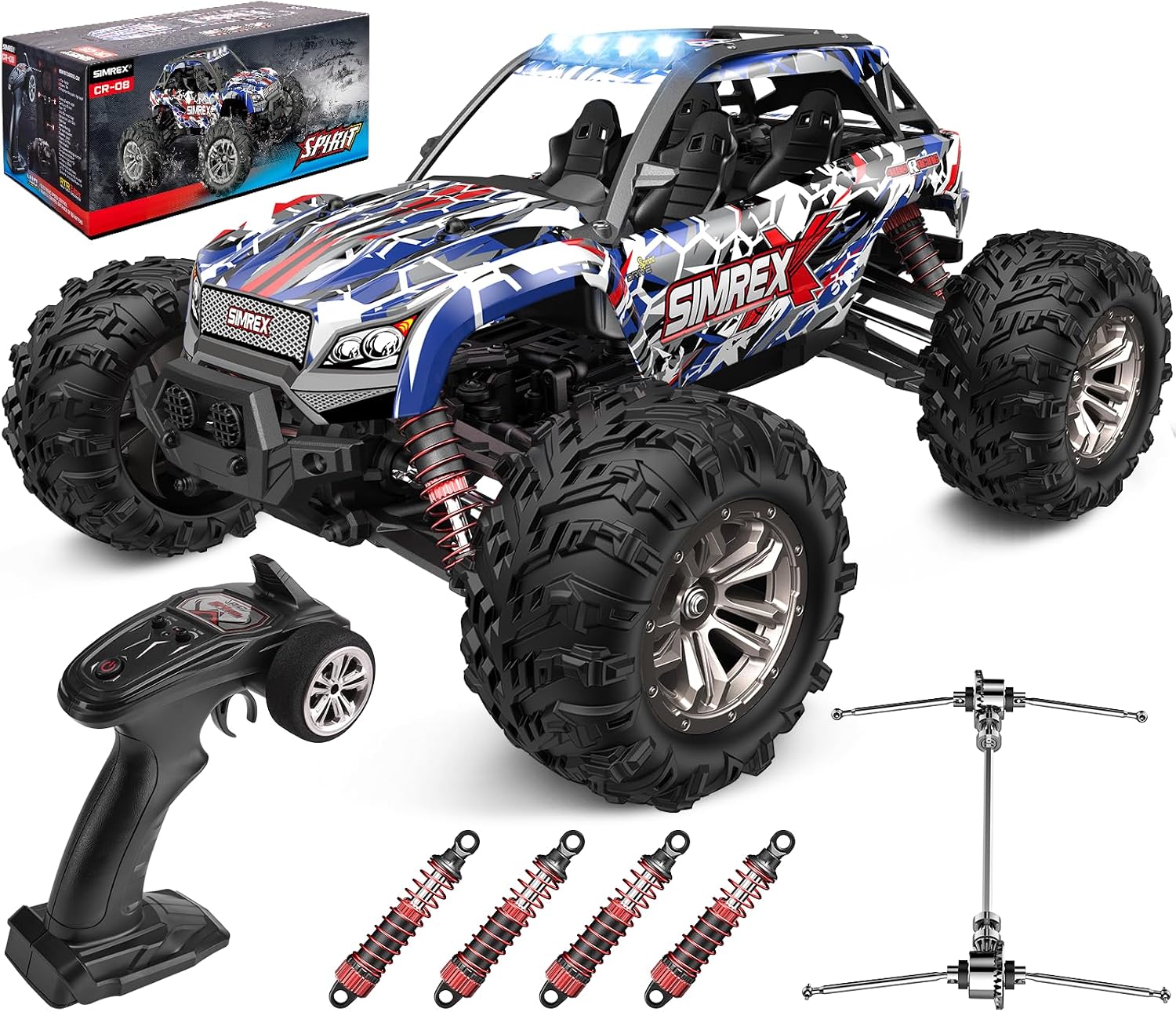 1/16スケールのホビーグレードRCカー。最高速度36km/ - Rc Hobby Grade Monster Truck のレビューと価格