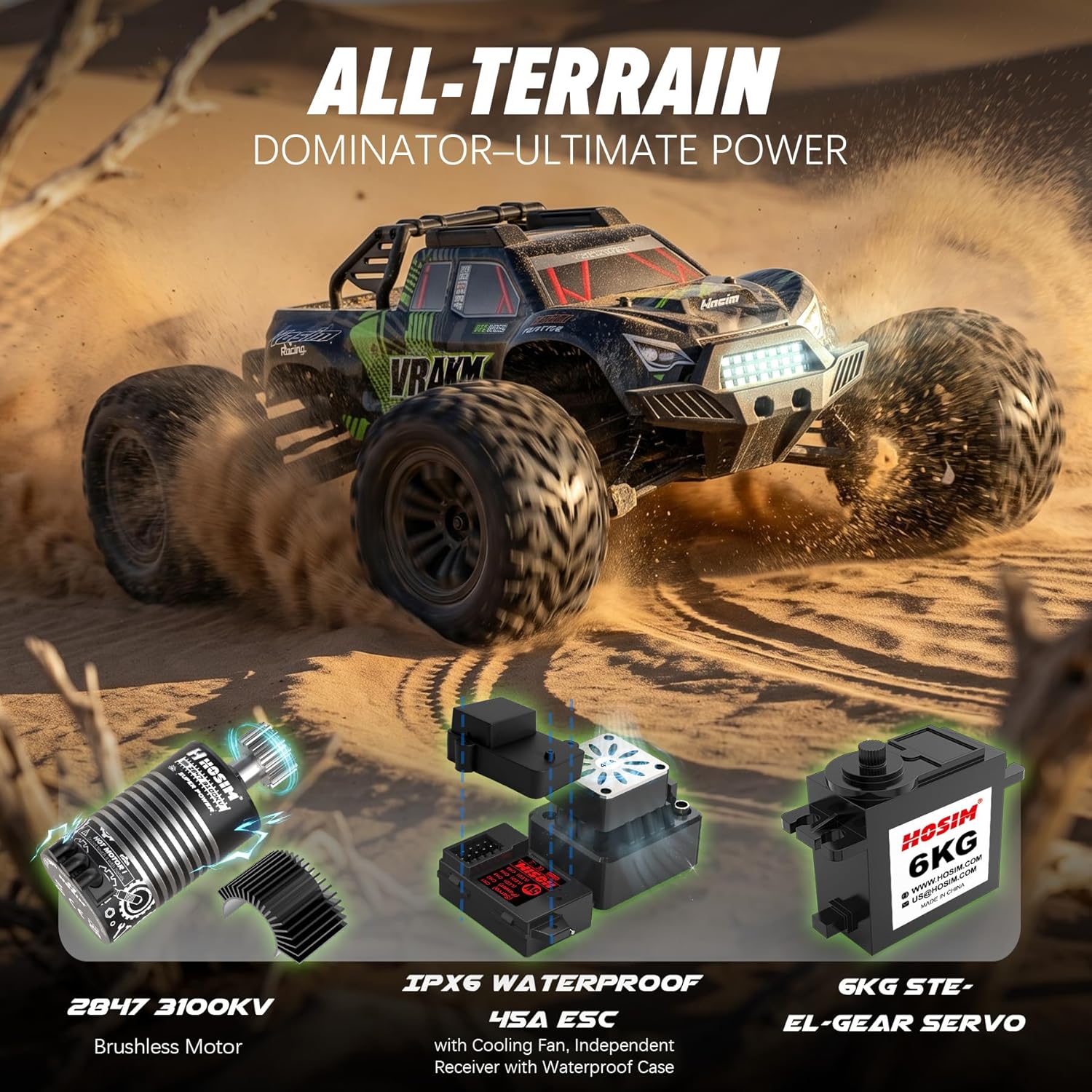 大人用ブラシレスRCカー、1/10スケール、時速68キロ超え - Rc Hobby Toucan のレビューと価格